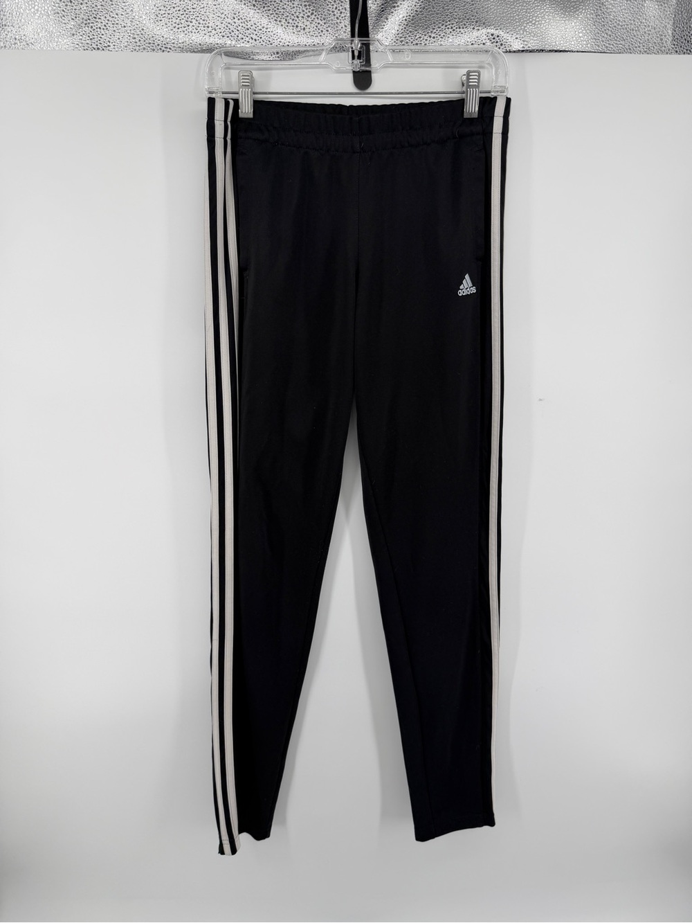 Adidas Tiro 3 Stripe Tapered Track Pants Black White Athleisure Sporty SzS